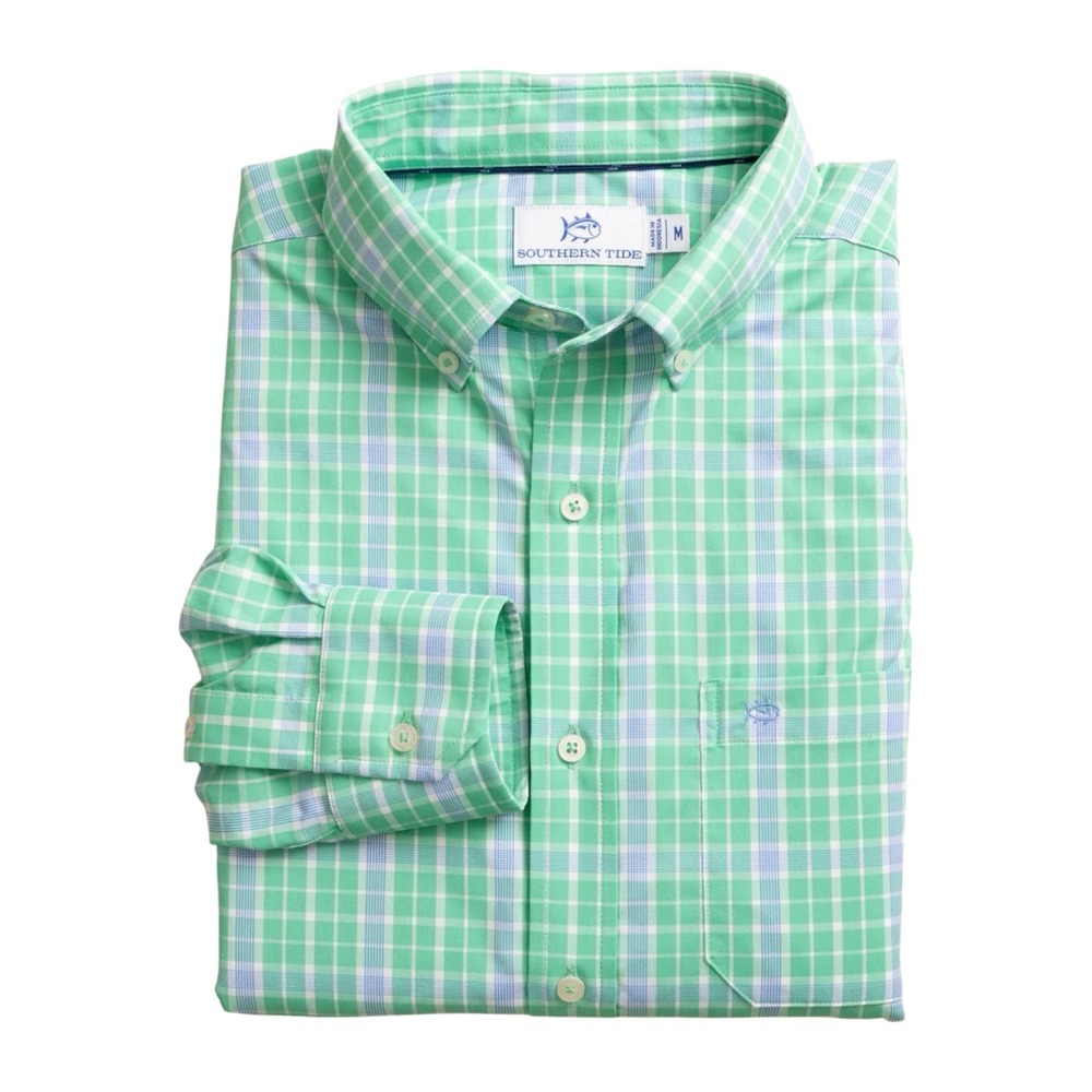 Southern Tide Beckham Plaid Intercoastal Long Sleeve Dress Shirt - Sz Med - NWT